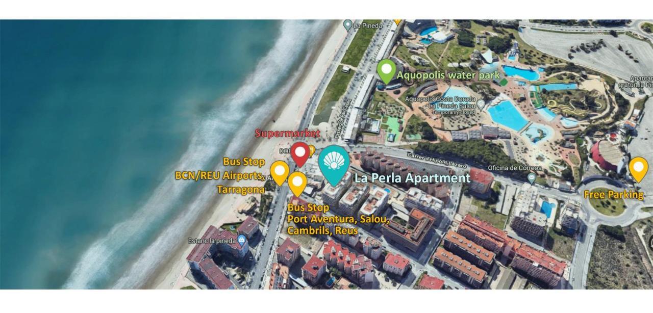La Perla Apartment, Paradis Park, La Pineda - Atico 1ª Linea - Solarium - Wifi - Piscina Eksteriør billede